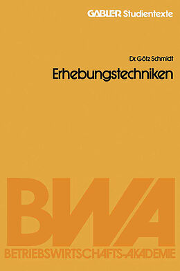 E-Book (pdf) Erhebungstechniken von Götz Schmidt