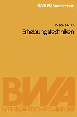 E-Book (pdf) Erhebungstechniken von Götz Schmidt
