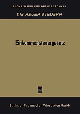 E-Book (pdf) Einkommensteuergesetz von Betriebswirtschaftlicher Verlag Dr. Th. Gabler