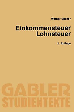 E-Book (pdf) Einkommensteuer / Lohnsteuer von Werner Sacher