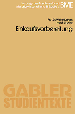E-Book (pdf) Einkaufsvorbereitung von Walter Dörsch, Horst Strache