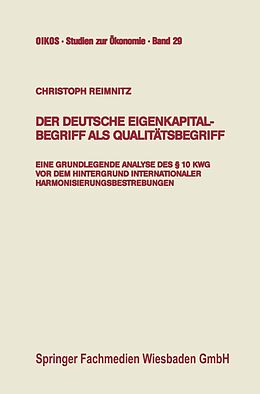 E-Book (pdf) Der deutsche Eigenkapitalbegriff als Qualitätsbegriff von Christoph Reimnitz