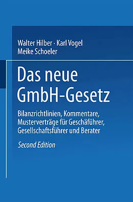 E-Book (pdf) Das GmbH-Gesetz von Walter Hilber, Karl Vogel, Meike Schöler