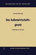 E-Book (pdf) Das Außenwirtschaftsgesetz von Bernhard Müller-Hagen