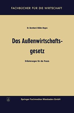 E-Book (pdf) Das Außenwirtschaftsgesetz von Bernhard Müller-Hagen