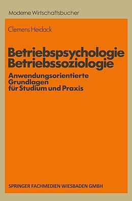 E-Book (pdf) Betriebspsychologie/Betriebssoziologie von Clemens Heidack