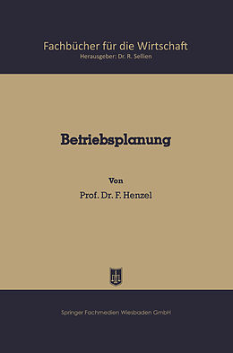 E-Book (pdf) Betriebsplanung von Friedrich Henzel
