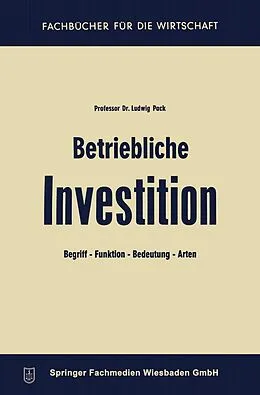 E-Book (pdf) Betriebliche Investition von Ludwig Pack