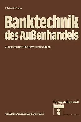 E-Book (pdf) Banktechnik des Außenhandels von Johannes C. D. Zahn