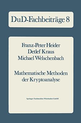 E-Book (pdf) Mathematische Methoden der Kryptoanalyse von Franz-Peter Heider