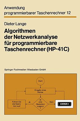 E-Book (pdf) Algorithmen der Netzwerkanalyse für programmierbare Taschenrechner (HP-41C) von Dieter Lange