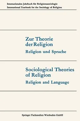 E-Book (pdf) Zur Theorie der Religion / Sociological Theories of Religion von Günter Dux, Thomas Luckmann, Joachim Matthes
