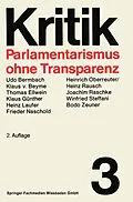 E-Book (pdf) Parlamentarismus ohne Transparenz von Prof. Dr. Winfried Steffani