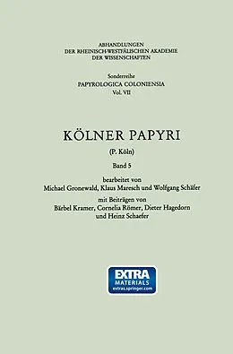 E-Book (pdf) Kölner Papyri (P. Köln) von Bärbel Kramer