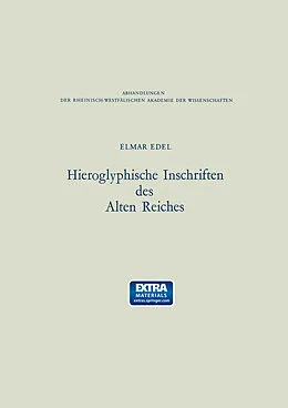 E-Book (pdf) Hieroglyphische Inschriften des Alten Reiches von Elmar Edel