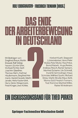 E-Book (pdf) Das Ende der Arbeiterbewegung in Deutschland? von 