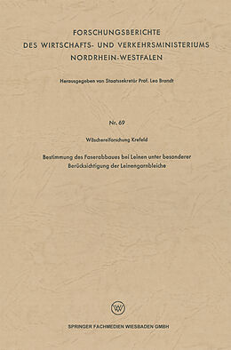 E-Book (pdf) Bestimmung des Faserabbaues bei Leinen unter besonderer Berücksichtigung der Leinengarnbleiche von 