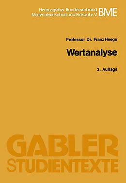 E-Book (pdf) Wertanalyse von Franz Heege
