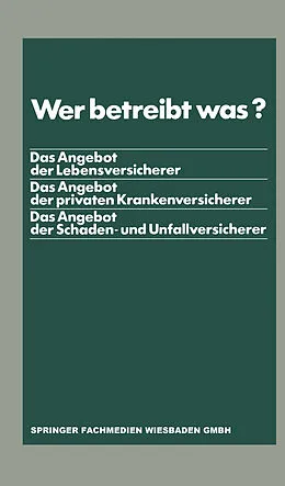 E-Book (pdf) Wer betreibt was? von Bundesverband Deutscher Versicherungskaufleute