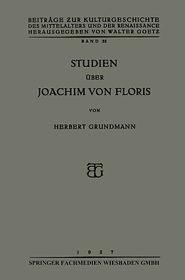 Kartonierter Einband Studien über Joachim von Floris von Herbert Grundmann