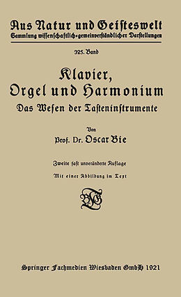 Kartonierter Einband Klavier, Orgel und Harmonium von Oscar Bie