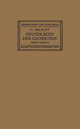 Kartonierter Einband Grundlagen der Geometrie von David Hilbert