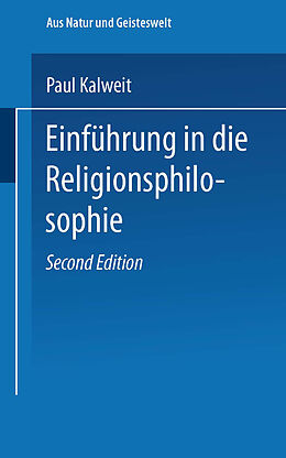 Kartonierter Einband Einführung in die Religionsphilosophie von Paul Kalweit