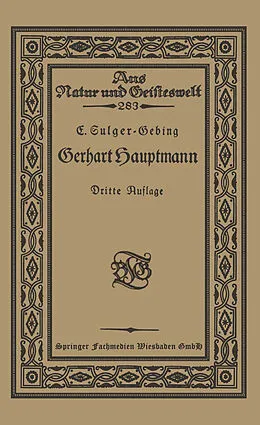 E-Book (pdf) Gerhart Hauptmann von Emil Sulger-Gebing
