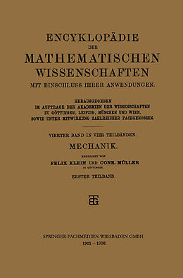 E-Book (pdf) Encyklopädie der Mathematischen Wissenschaften mit Einschluss ihrer Anwendungen von Felix Klein, Conr. Müller