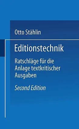 E-Book (pdf) Editionstechnik von Otto Stählin
