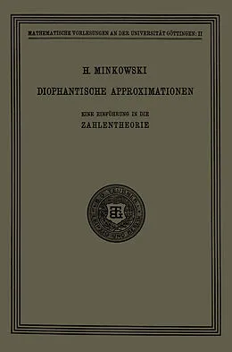 E-Book (pdf) Diophantische Approximationen von Hermann Minkowski