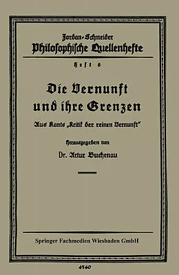 E-Book (pdf) Die Vernunft und ihre Grenzen von Artur Buchenau