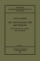 E-Book (pdf) Die Grundlagen der Mathematik von David Hilbert