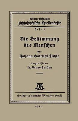 E-Book (pdf) Die Bestimmung des Menschen von Johann Gottlieb Sichte
