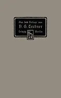 E-Book (pdf) Aus dem Verlage von B. G. Teubner in Leipzig und Berlin von B.G.Teubner Verlag