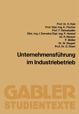 E-Book (pdf) Unternehmensführung im Industriebetrieb von Hanns Hub