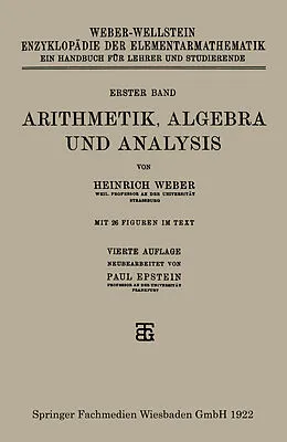E-Book (pdf) Arithmetik, Algebra und Analysis von Heinrich Weber, Paul Epstein