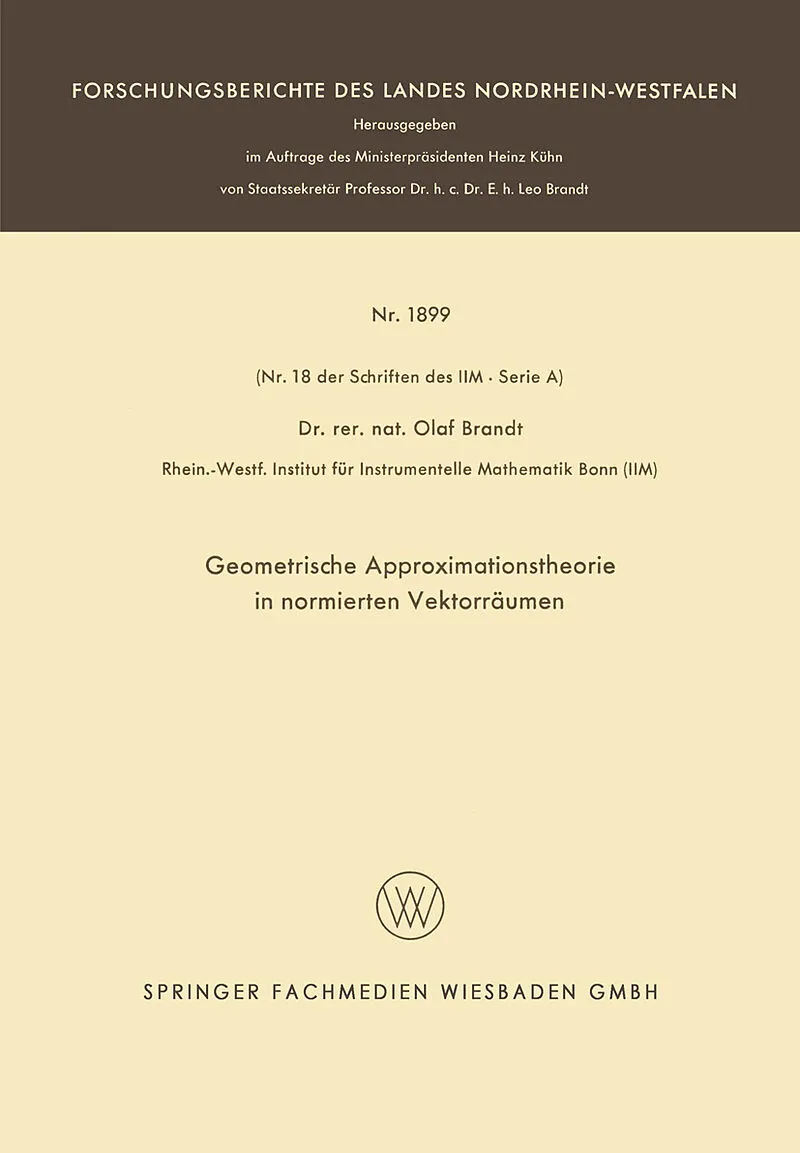 Geometrische Approximationstheorie in normierten Vektorräumen