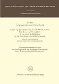 E-Book (pdf) Grundlagenuntersuchungen zur Verhinderung der Anbackerscheinungen beim Drehrohrofenreduktionsprozeß von Heinrich-Wilhelm Gudenau, Winfried Dahl, Heinz Große Daldrup