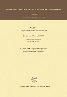 E-Book (pdf) Stadien der Flugmuskelgenese holometaboler Insekten von Klaus Lehmann