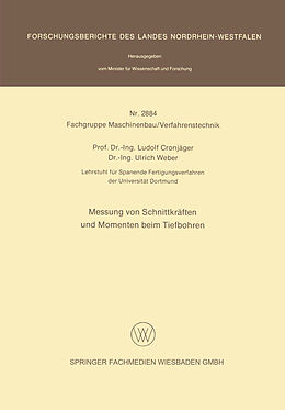E-Book (pdf) Messung von Schnittkräften und Momenten beim Tiefbohren von Ludolf Cronjäger, Ulrich Weber