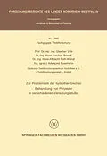 E-Book (pdf) Zur Problematik der hydrothermischen Behandlung von Polyester in verschiedenen Veredlungsstufen von Giselherr Valk, Hans-Joachim Berndt, Hans-Albrecht Roth-Walraf