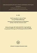E-Book (pdf) Untersuchungen der hydrostatischen Lageregelung zur genauen Führung von Werkzeugmaschinenschlitten von Herwart Opitz