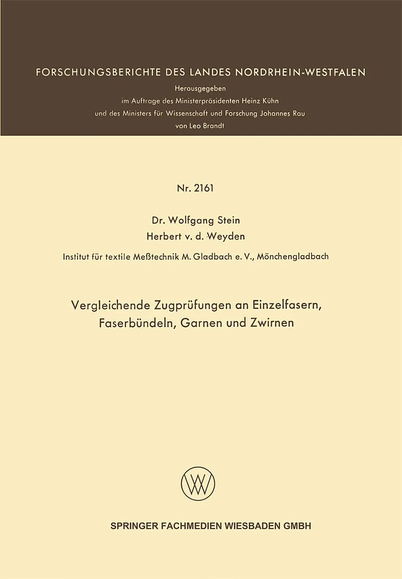 Vergleichende Zugprüfungen an Einzelfasern, Faserbündeln, Garnen und Zwirnen