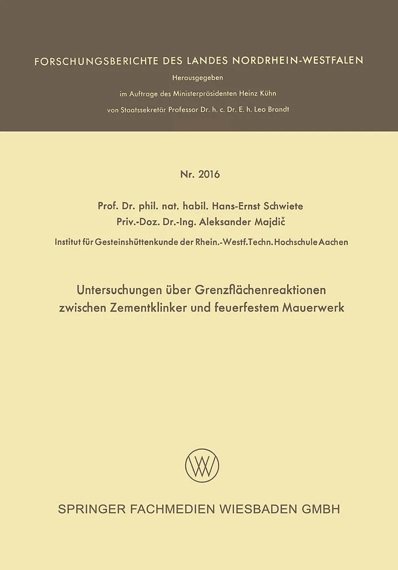 Untersuchungen über Grenzflächenreaktionen zwischen Zementklinker und feuerfestem Mauerwerk