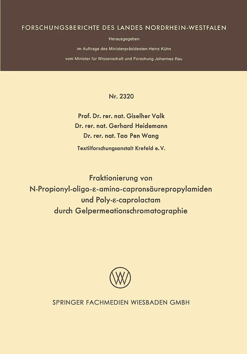 Fraktionierung von N-Propionyl-oligo--aminocapronsäurepropylamiden und Poly--caprolactam durch Gelpermeationschromatographie