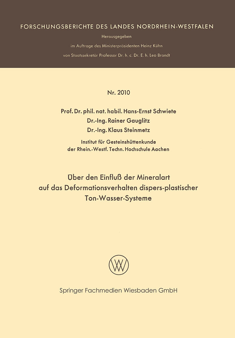 Über den Einfluß der Mineralart auf das Deformationsverhalten dispers-plastischer Ton-Wasser-Systeme
