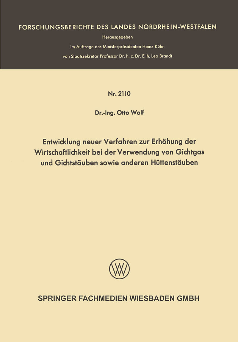 Entwicklung neuer Verfahren zur Erhöhung der Wirtschaftlichkeit bei der Verwendung von Gichtgas und Gichtstäuben sowie anderen Hüttenstäuben