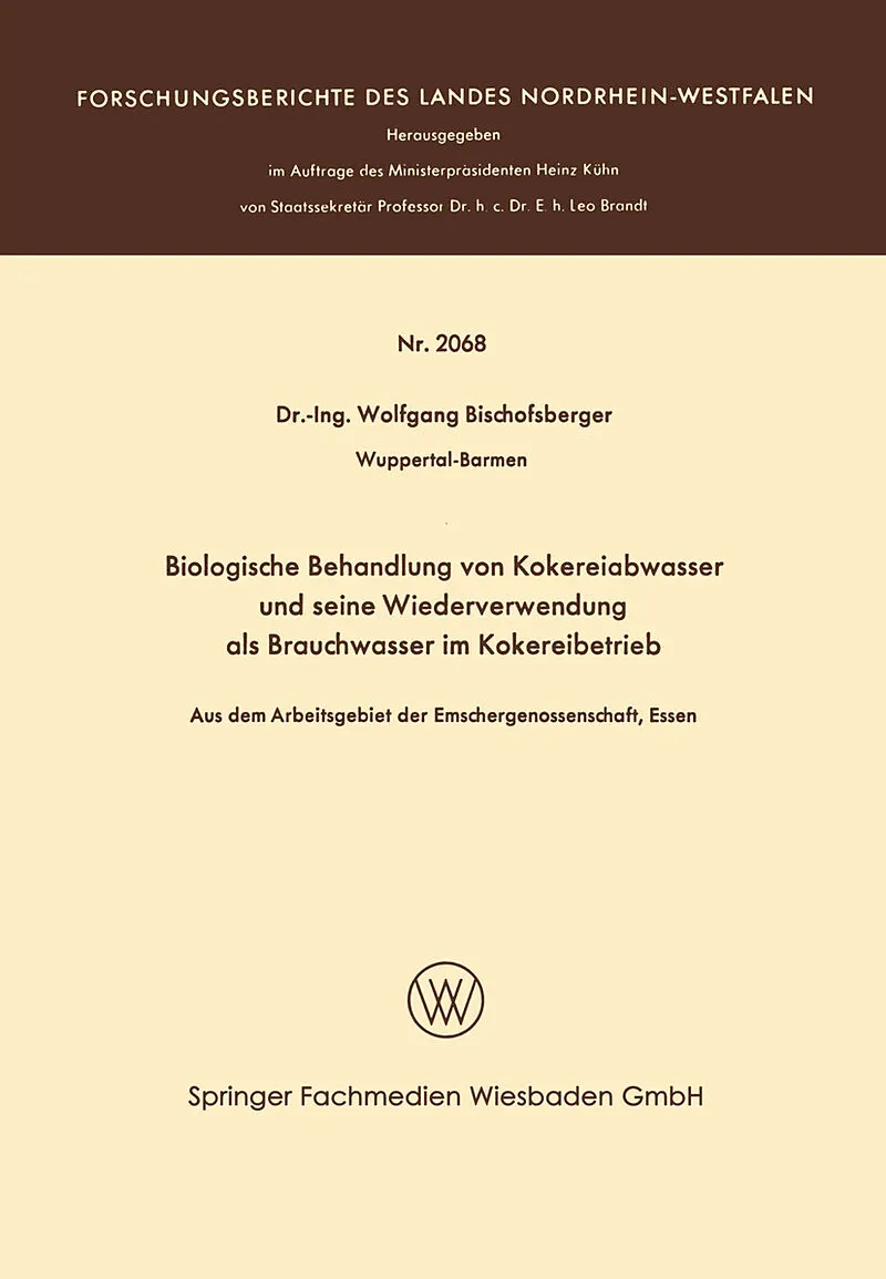 Biologische Behandlung von Kokereiabwasser und seine Wiederverwendung als Brauchwasser im Kokereibetrieb