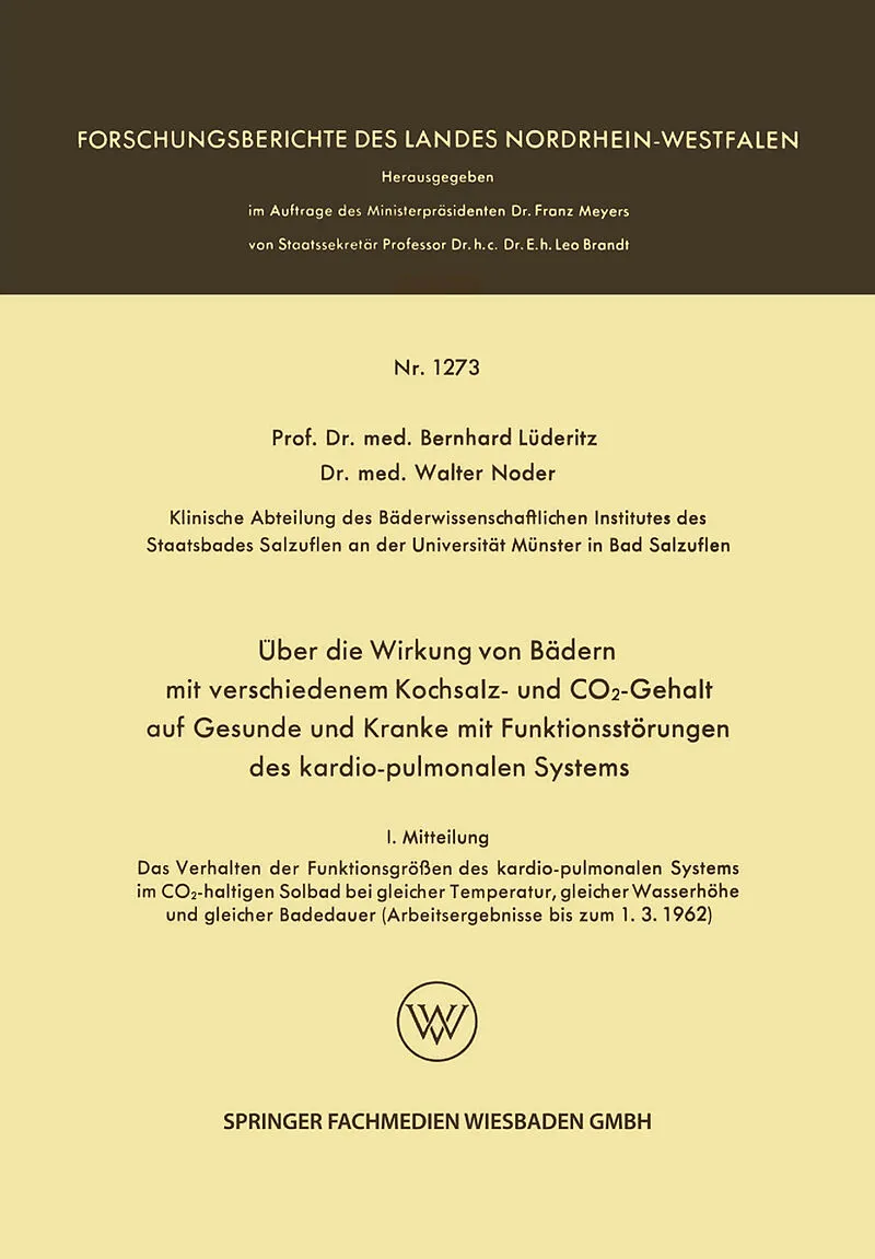 Über die Wirkung von Bädern mit verschiedenem Kochsalz- und CO2-Gehalt auf Gesunde und Kranke mit Funktionsstörungen des kardio-pulmonalen Systems